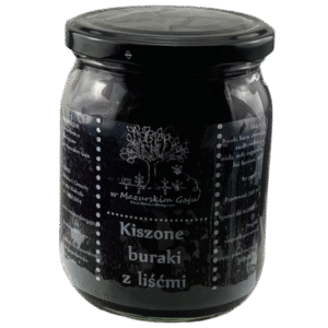 Ekologiczne kiszone buraki z liśćmi czosnku niedźwiedziego 540 ml NIEPASTERYZOWANE