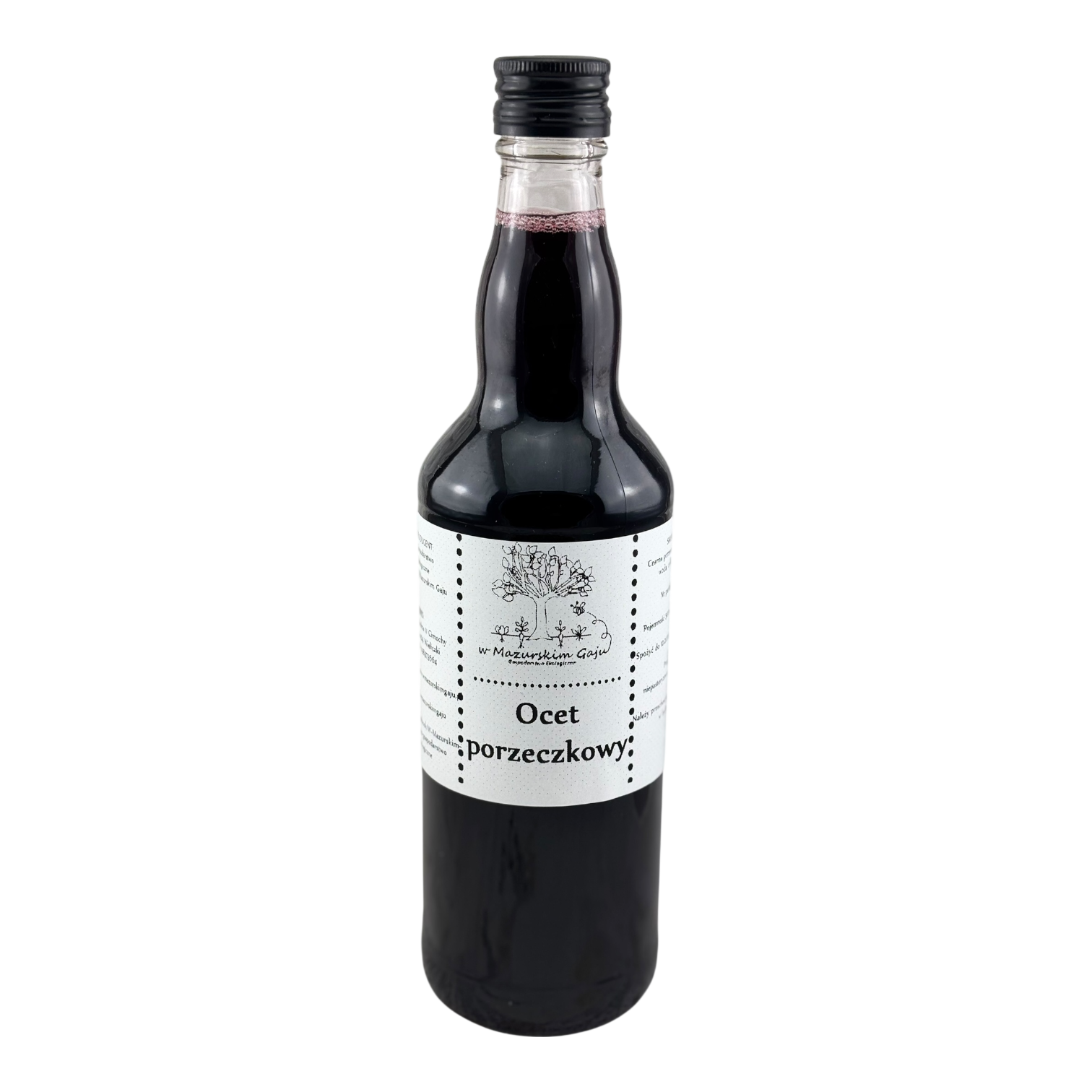 Żywy ocet z owoców czarnej porzeczki 500 ml NIEPASTERYZOWANY