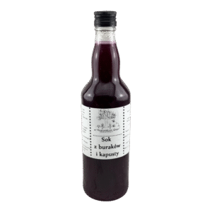 Zakwas z kiszonego ekologicznego buraka i kapusty 500 ml NIEPASTERYZOWANY