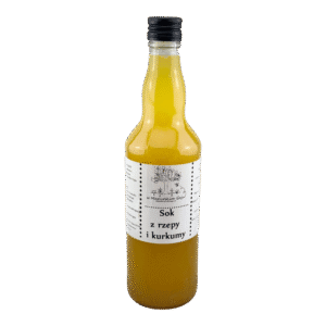 Zakwas z ekologicznej kiszonej rzepy daikon z kurkumą 500 ml NIEPASTERYZOWANY