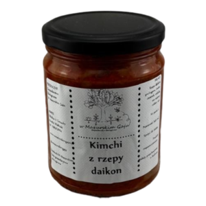 Wegańskie kimchi z ekologicznej rzepy daikon 540 ml NIEPASTERYZOWANE