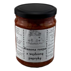 Kiszona ekologiczna rzepa daikon z papryką wędzoną 540 ml NIEPASTERYZOWANA