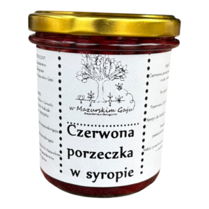 Ekologiczna czerwona porzeczka w syropie 350 ml