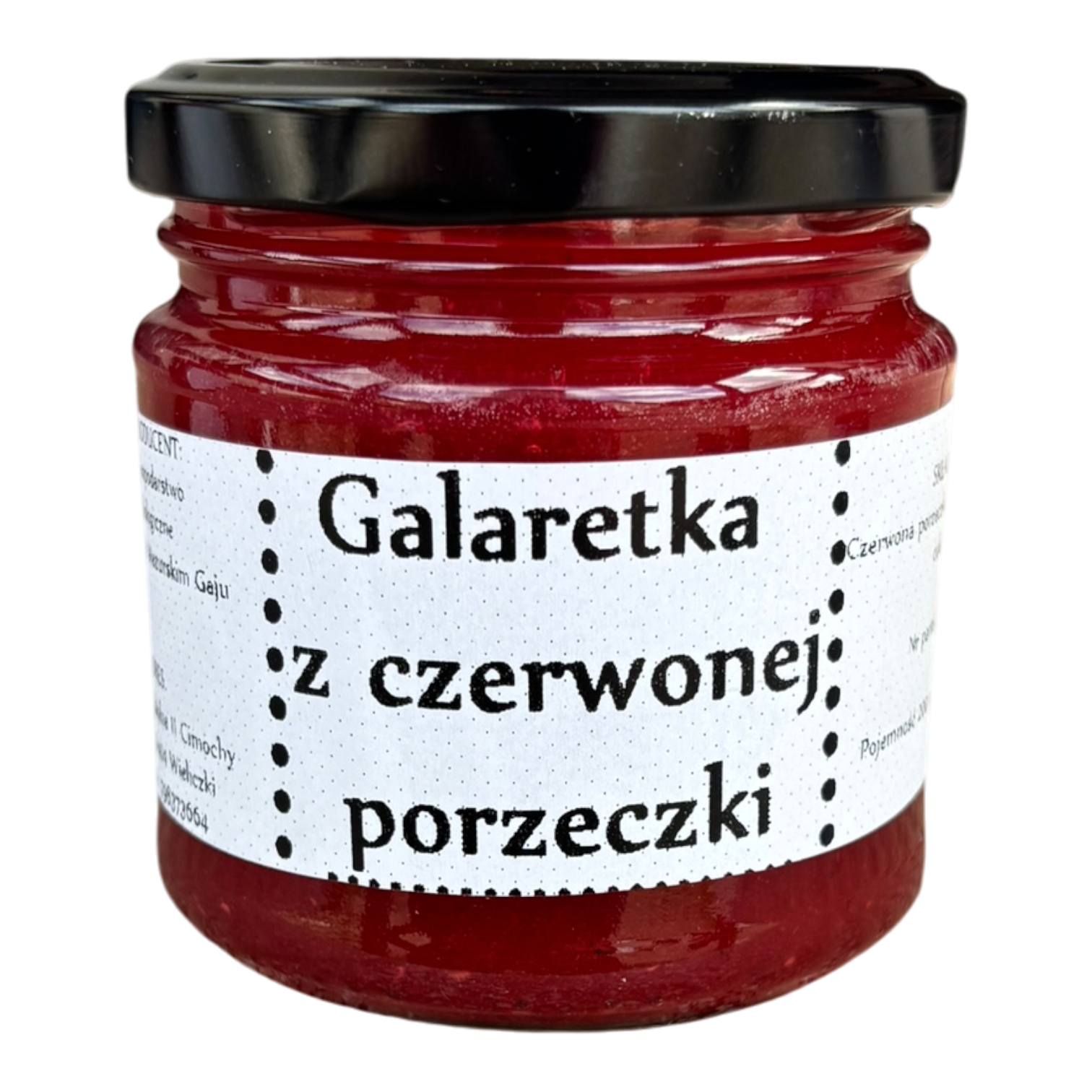 Galaretka z ekologicznej czerwonej porzeczki 200 ml