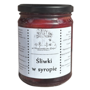 Ekologiczne śliwki w syropie korzennym 540 ml