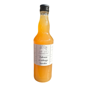 Złoty zakwas z ekologicznych żółtych buraków 500 ml NIEPASTERYZOWANY